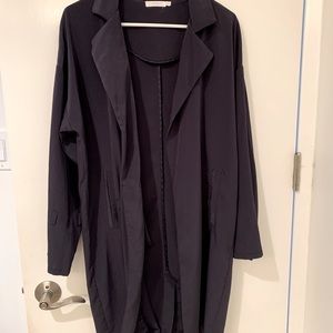 Lush Navy blue duster lightweight trench